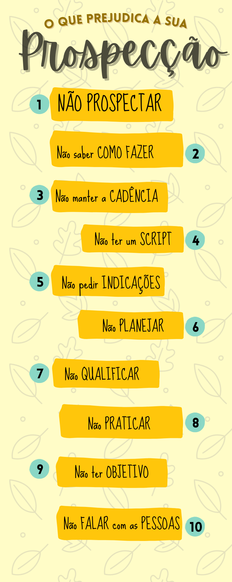 10 Coisas que podem Prejudicar a sua Prospecção