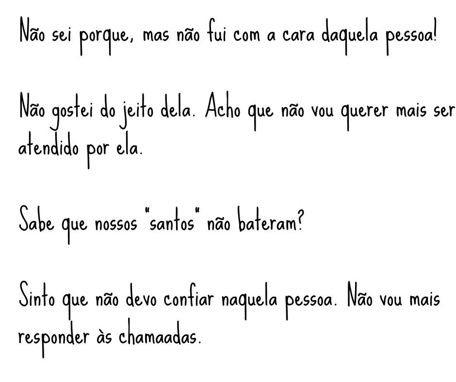 Aquilo que dificulta o Rapport - conexão inicial - com outra pessoa e que podem ser motivos que fazem você perder uma venda.